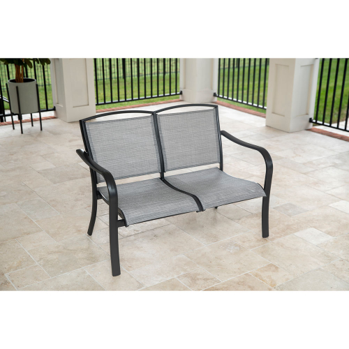 Richmond Commercial Sling Aluminum Chat Sling Loveseat LIFESTYLE1